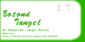 botond tangel business card